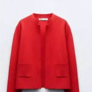 Zara Red Women's sweater Cardigan blazer small